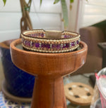 Amethyst Splender leather bracelet
