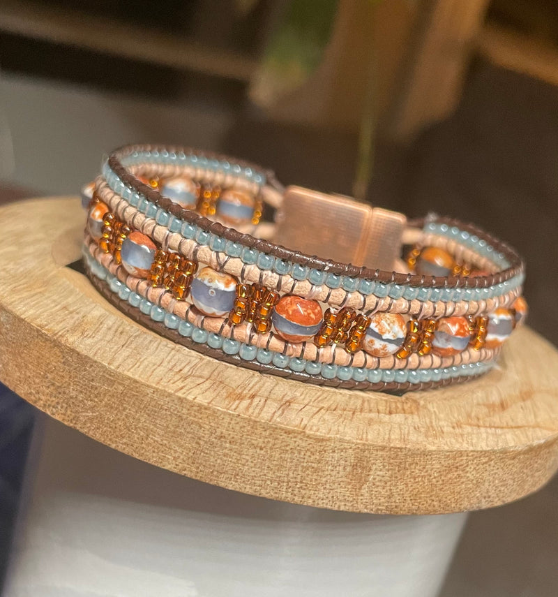 Santa Fe Artistry Leather Bracelet
