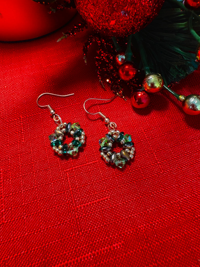 Pines and Crystal Brillance Earrings