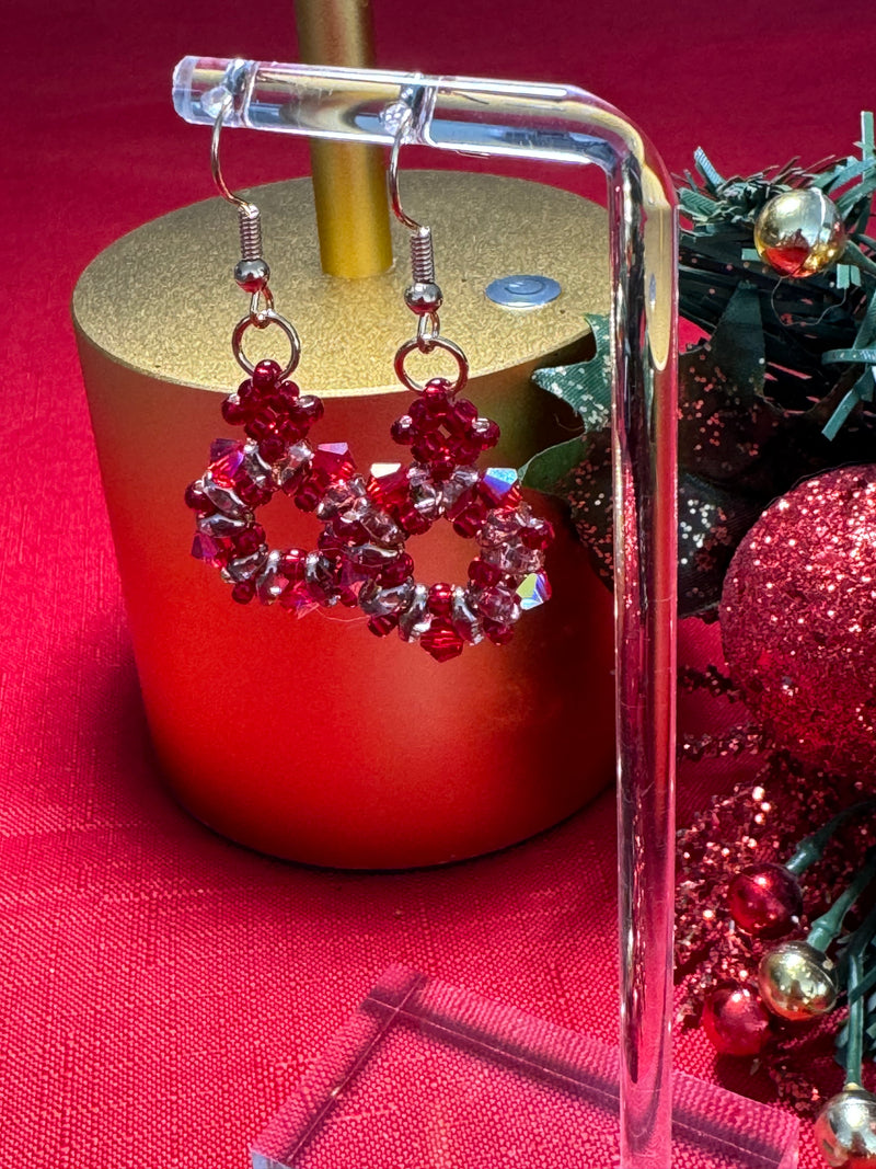 Red Berry Wreath Earrings