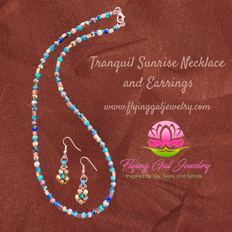 Tranquil Sunrise Necklace and Earrings