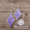 Lilac and Peach Glimmer Earrings
