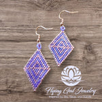 Lilac and Peach Glimmer Earrings