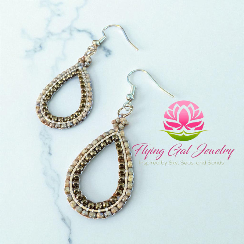 Rustic Teardrop Earrings