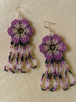 Huichol Lavender Splendor Earrings
